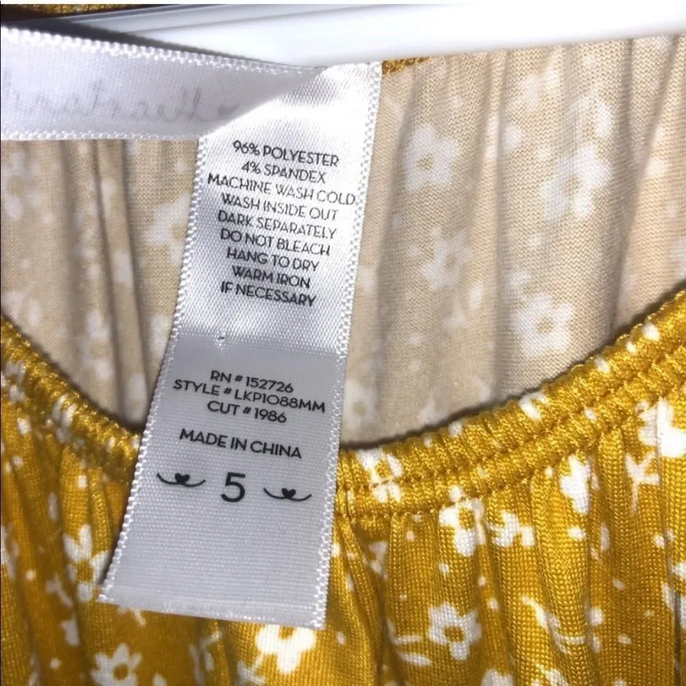 Heart & Arrow Mustard Yellow Floral Print Jumpsuit
